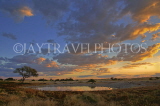 NAMIBIA, Etosha National Park, sunset and waterhole, NAM206JPL