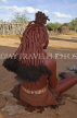 NAMIBIA, Himba tribe woman showing her elaborate braided hair, NAM192JPL