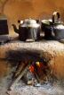NEPAL, Pokara, typical village house kitchen, cooking with firewood, NEP139JPL