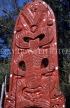 NEW ZEALAND, North Island, ROTORUA, Maori house carving, NZ101JPL
