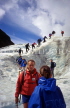 NEW ZEALAND, South Island, hikers on Franz Josef Glacier, NZ308JPL