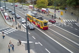 POLAND, Warsaw, street scene and tram car, POL223JPL