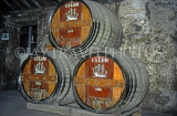 PORTUGAL, Porto (Oporto), Gaia area, Calem Wine Lodge, barrels of Port Wine, POR793JPL