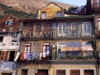 PORTUGAL, Porto (Oporto), Old Town, typical houses with balconies (along river Duoro), POR508JPL