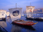 PORTUGAL, Porto (Oporto), Rabelos (wine transporting boats) on River Duoro, POR493JPL