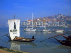 PORTUGAL, Porto (Oporto), Rabelos (wine transporting boats) on river Duoro, POR480JPL