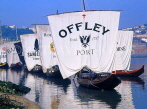 PORTUGAL, Porto (Oporto), Rabelos (wine transporting boats) on river Duoro, POR497JPL