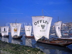 PORTUGAL, Porto (Oporto), traditional Rabelos (wine transporting boats) on river Duoro, POR487JPL