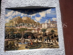 PORTUGAL, Sintra, traditional tilework depicting town of Sintra, POR572JPL