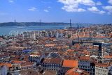 Portugal, LISBON, city view (panoramic roof tops) and River Tagus, POR108JPL