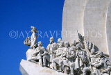 Portugal, LISBON, monument to the Discoveries (Henry the Navigator), detail of sculptures, POR100JPL