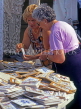 Portugal, LISBON, people shopping for traditional Azulejo Tiles, POR566JPL