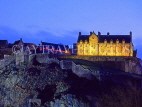 SCOTLAND, Edinburgh, Edinburgh Castle, and walls, night view, SCO797JPL