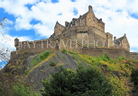 SCOTLAND, Edinburgh, Edinburgh Castle, view from Princes Street Gardens, SCO944JPL