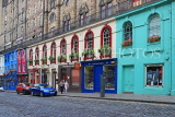 SCOTLAND, Edinburgh, Victoria Street, colourful shop fronts, SCO989JPL