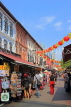 SINGAPORE, Chinatown, Pagoda Street, with shop-houses and stalls, SIN822JPL