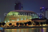 SINGAPORE, Esplanade, theatres on the Bay, night view, SIN1396JPL