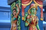 SINGAPORE, Little India, Sri Srinivasa Perumal Temple, sculptures on pillars, SIN615JPL