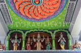 SINGAPORE, Little India, Sri Srinivasa Perumal Temple, statues and ceiling paintings, SIN617JPL