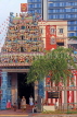 SINGAPORE, Little India, Sri Veeramakaliamman Temple, entrance tower (Gopuram), SIN797JPL