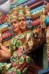 SINGAPORE, Little India, Sri Veeramakaliamman Temple, statues of deities, SIN777JPL