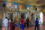 SINGAPORE, Little India, Sri Veeramakaliamman Temple, worshippers at shrine hall, SIN791JPL