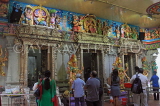 SINGAPORE, Little India, Sri Veeramakaliamman Temple, worshippers at shrine hall, SIN792JPL