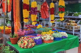 SINGAPORE, Little India, stall selling flowers and floral garlands for temple offerings, SIN802JPL