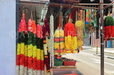 SINGAPORE, Little India, stall selling flowers and floral garlands for temple offerings, SIN807JPL