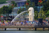 SINGAPORE, Marina Bay, Merlion Park, Merlion statue, SIN1191PL