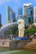 SINGAPORE, Marina Bay, Merlion Park, Merlion statue, SIN1192PL