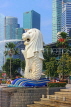SINGAPORE, Marina Bay, Merlion Park, Merlion statue, SIN1195PL