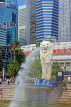 SINGAPORE, Marina Bay, Merlion Park, Merlion statue, SIN1196PL