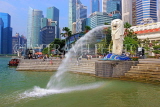 SINGAPORE, Marina Bay, Merlion Park, Merlion statue, SIN1197PL