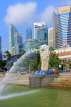 SINGAPORE, Marina Bay, Merlion Park, Merlion statue, SIN1198PL