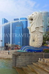 SINGAPORE, Marina Bay, Merlion Park, Merlion statue, SIN1201PL