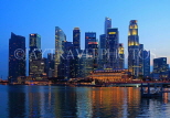 SINGAPORE, Marina Bay, and Singapore skyline, at dusk, SIN1385JPL