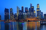 SINGAPORE, Marina Bay, and Singapore skyline, at night, SIN1386JPL