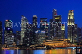 SINGAPORE, Marina Bay, and Singapore skyline, at night, SIN1390JPL