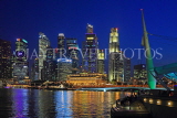 SINGAPORE, Marina Bay, and Singapore skyline, at night, SIN1392JPL