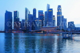 SINGAPORE, Marina Bay, and Singapore skyline, dusk view, SIN1403JPL