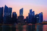 SINGAPORE, Marina Bay, and Singapore skyline at dusk, SIN1160JPL