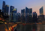 SINGAPORE, Marina Bay, and Singapore skyline at dusk, SIN1163JPL
