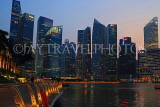 SINGAPORE, Marina Bay, and Singapore skyline at dusk, SIN1164JPL