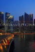 SINGAPORE, Marina Bay, and Singapore skyline at night, SIN1165JPL