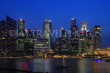 SINGAPORE, Marina Bay, and Singapore skyline at night, SIN1224PL