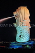 SINGAPORE, Merlion statue, night view, SIN564JPL