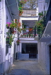 SPAIN, Andalucia, ALPUJARRAS, Travelez, street with whitewashed houses and flower pots, SPN129JPL