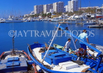 SPAIN, Andalucia, Costa Del Sol, ESTEPONA, town with fishing boats and marina, SPN748JPL