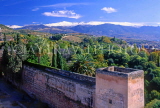 SPAIN, Andalucia, GRANADA, Alcazabar Fortress, watch tower, Sierra Nevada Mountains, SPN148JPL